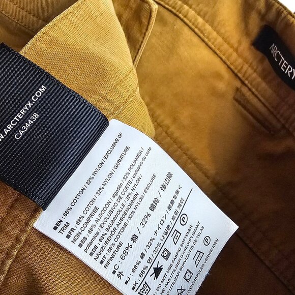 Arc'teryx Mens Sullivan Pants, Durable, Outdoor, Gorpcore, Cotton Nylon, Size 38 - Picture 10 of 12